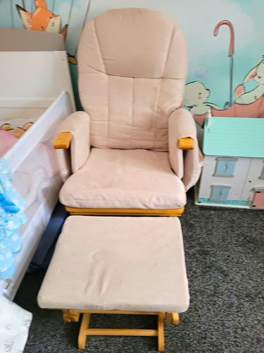 Beige glider rocking chair - beige,
